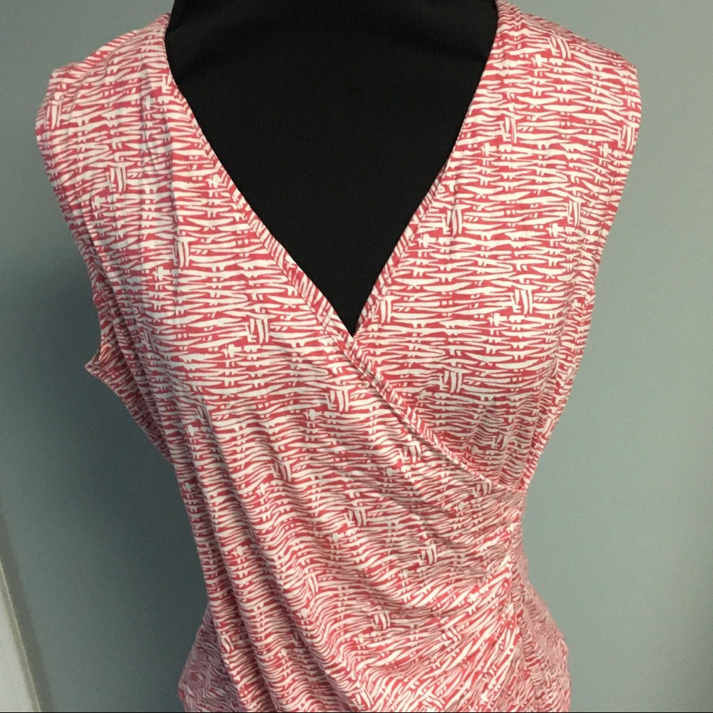 Talbots Petite Pink V-Neck Sleeveless Top